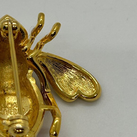 Joan Rivers Patriotic Bee Brooch Stats and Stripes Red White Blue Enamel America - Picture 8 of 12